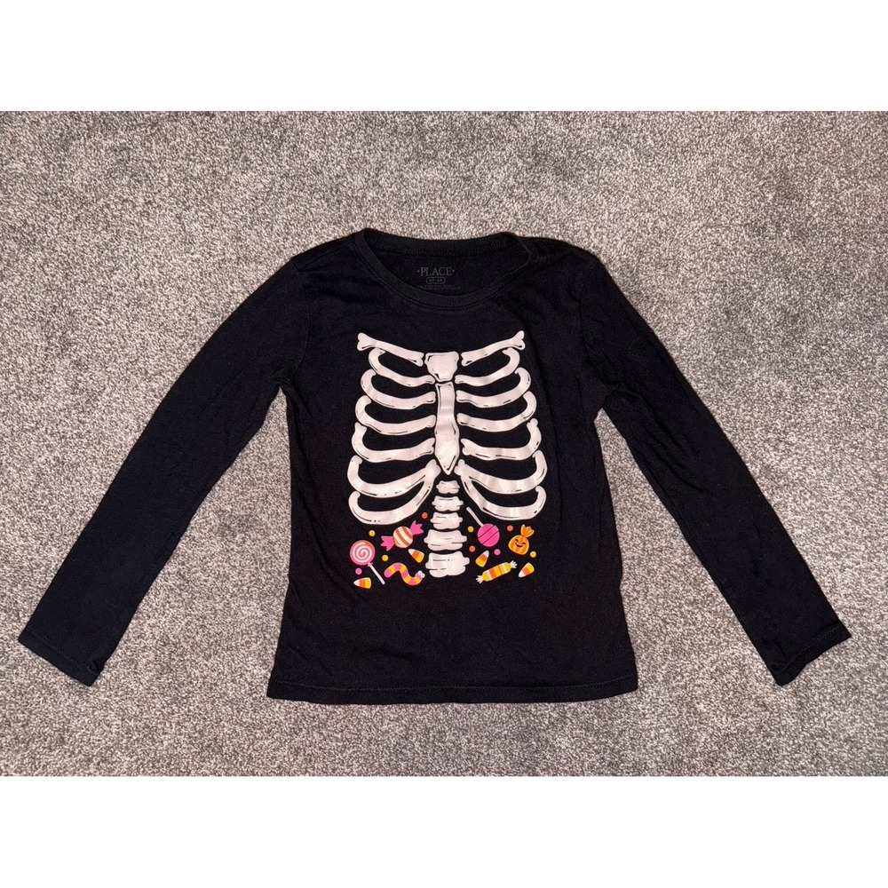 The‎ Children's Place Black Skeleton - Halloween Long Sleeve Shirt